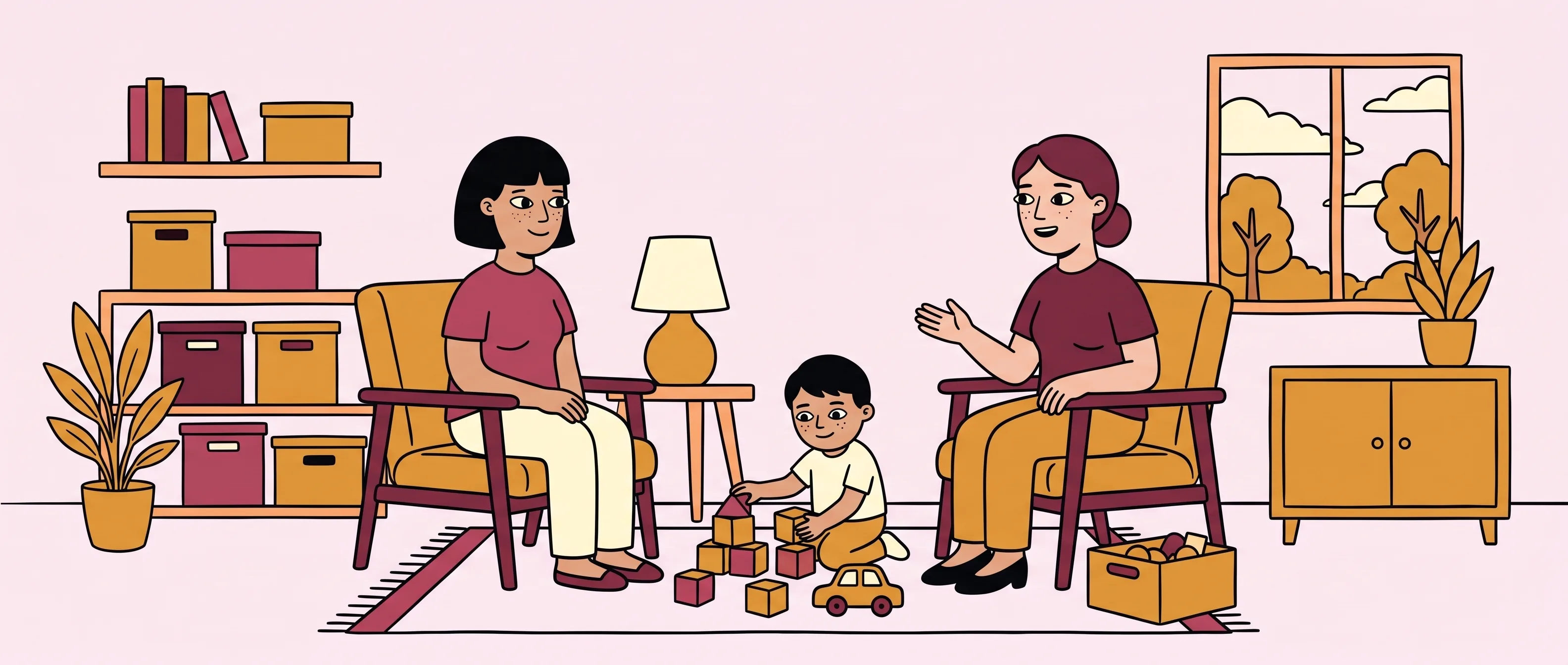 Parent supporting a child experiencing strong emotions