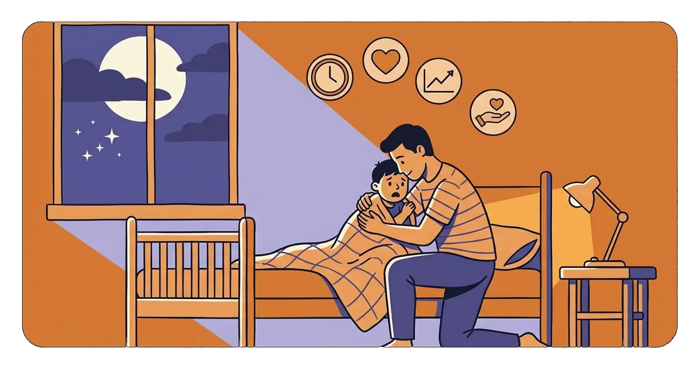 Child experiencing a night terror or nightmare