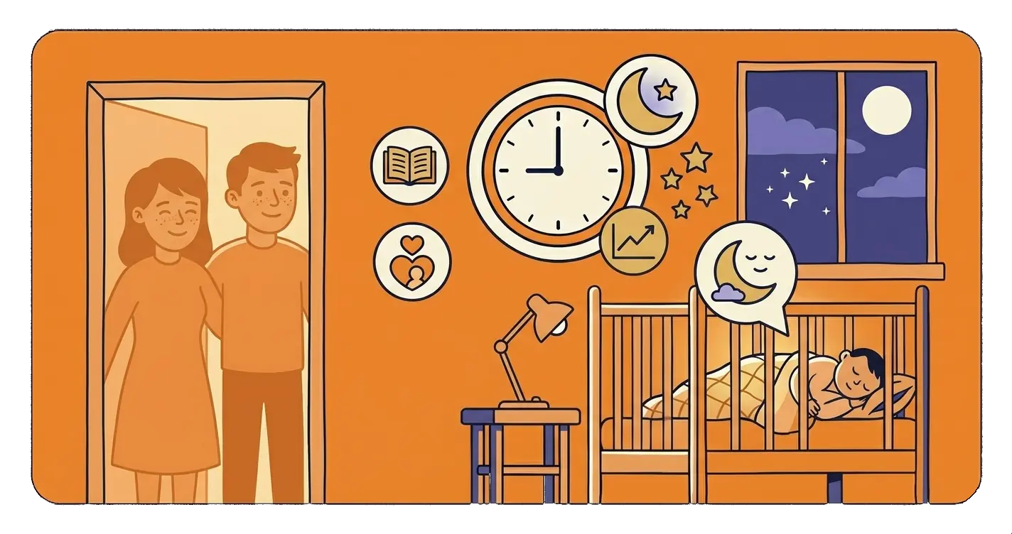 Schlafendes Baby in einem Kinderbett