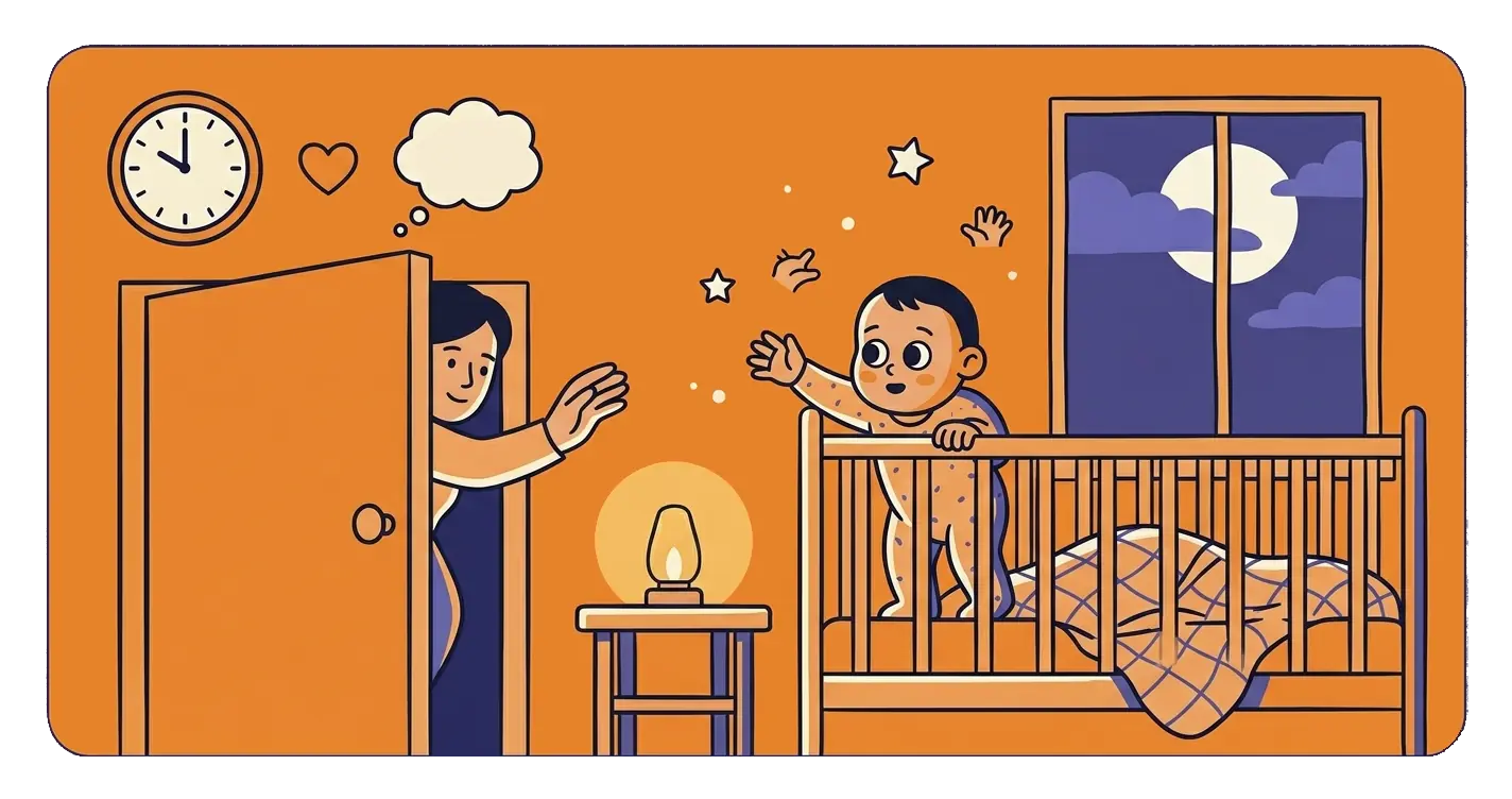 A tired toddler refusing to sleep