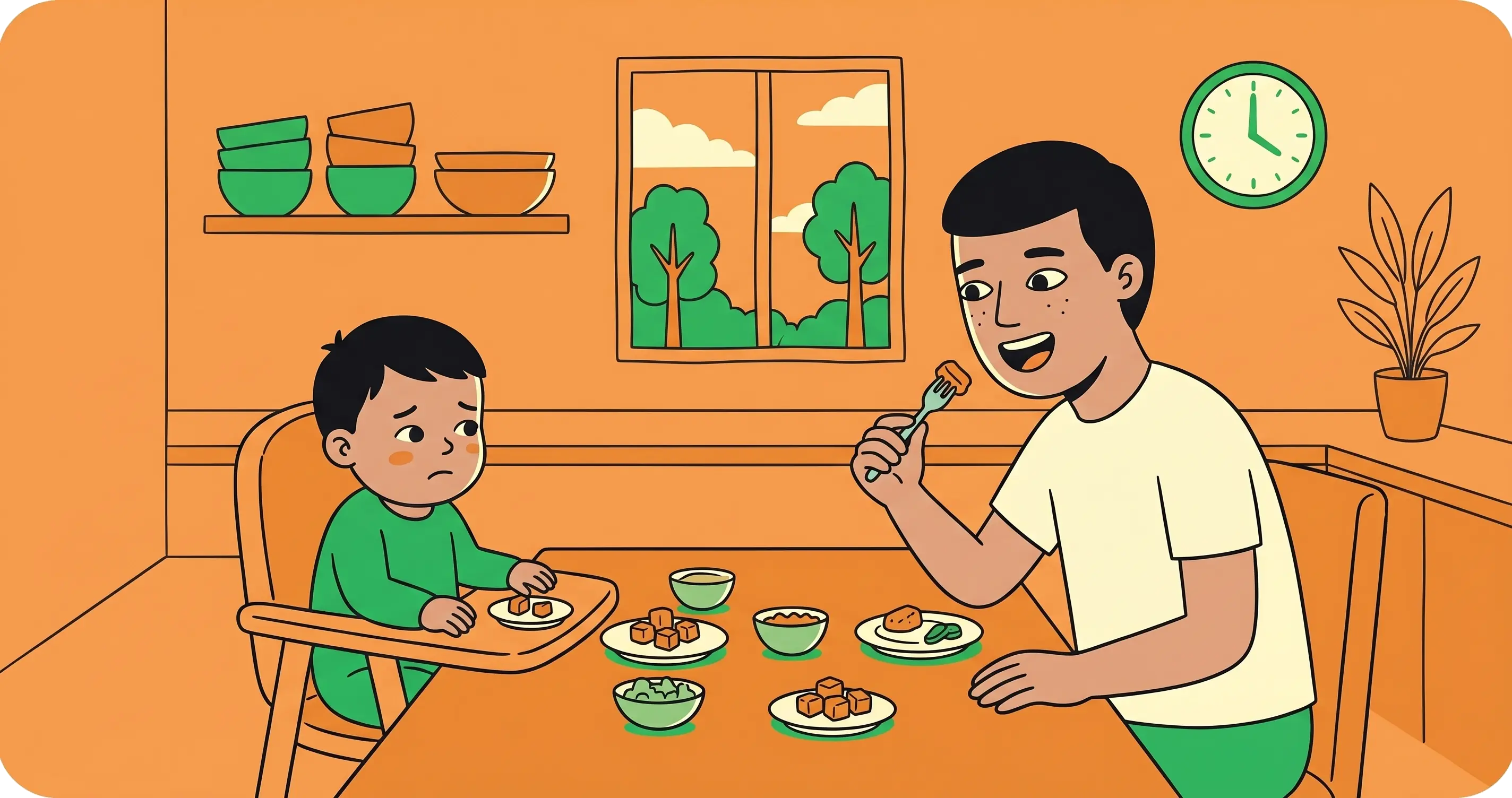 Child refusing to eat a new food