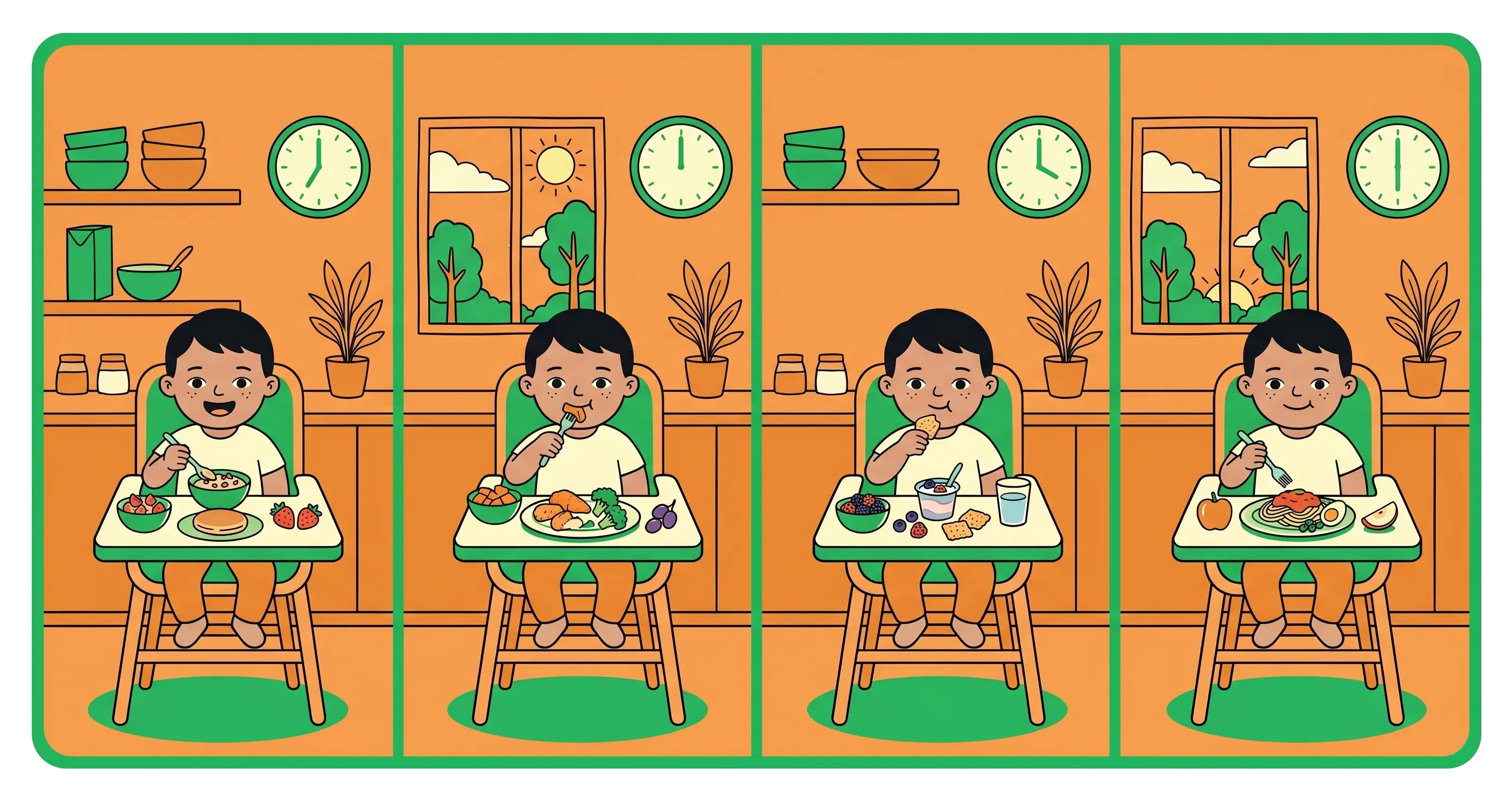 A healthy meal plan for a one-year-old child