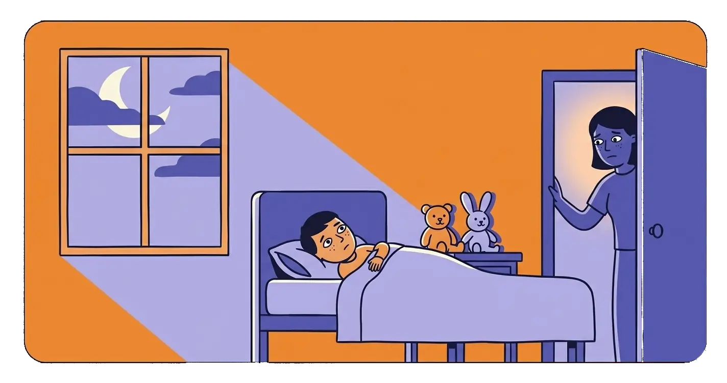 A sleeping infant in a crib
