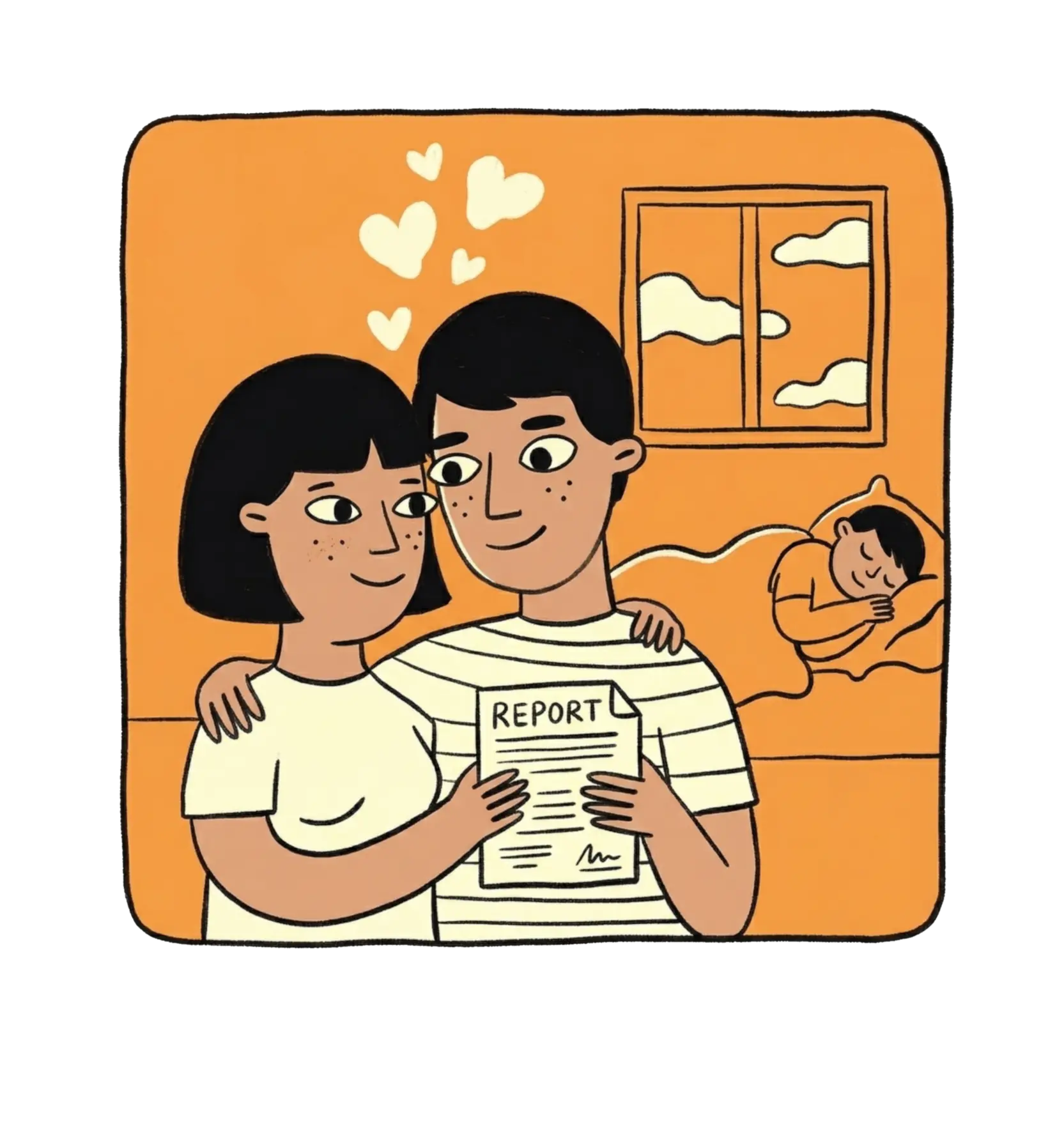 You receive a personalized child sleep report