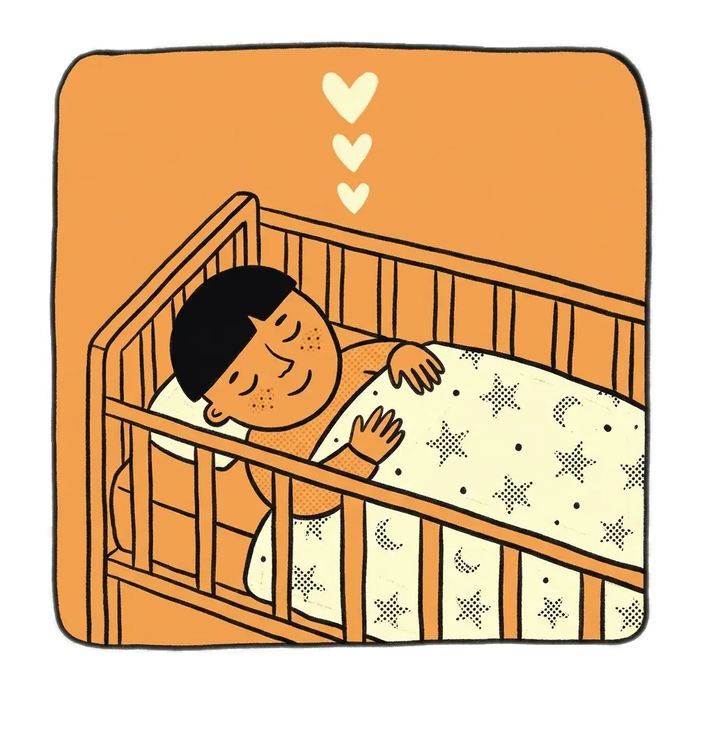 Peacefully sleeping child — online infant and toddler sleep consultation, personalized sleep improvement plan